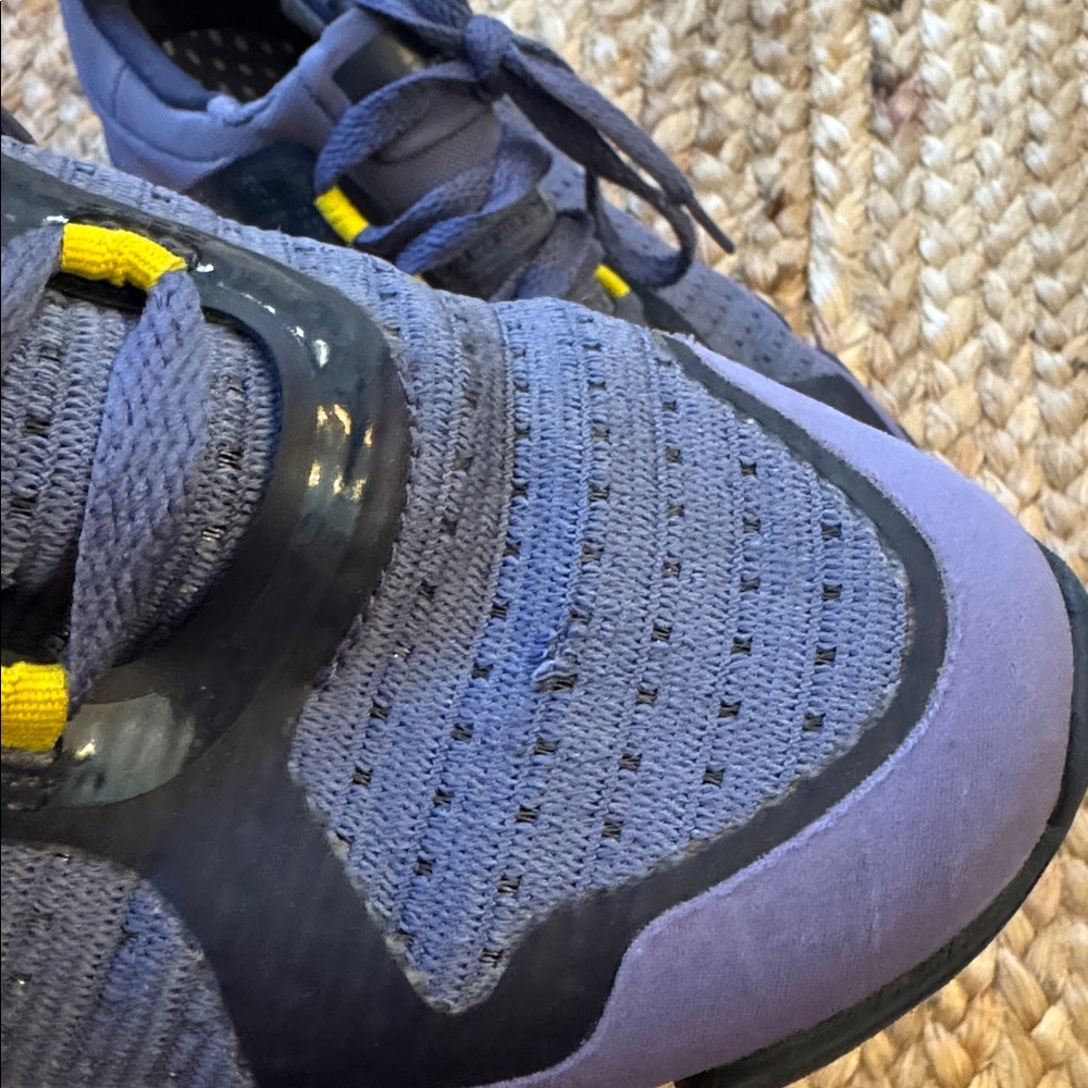 Adidas by Stella McCartney Purple and Black Sneakers with Yellow Accents - Picture 8 of 11
